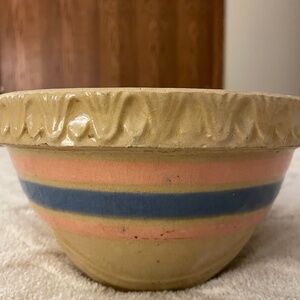 Yellow ware vintage bowl